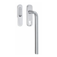 Intersteel Hef-/schuifdeurbeslag recht profielcilindergat 69mm - RVS - thumbnail