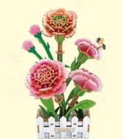 PlayfulMario Roze Anjer Houten Modelbouwset 153 Onderdelen Modelbouw - thumbnail