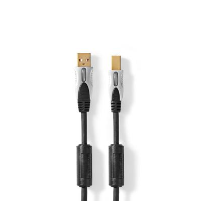 USB 2.0-Kabel | A Male - B Male | 5,0 m | Antraciet