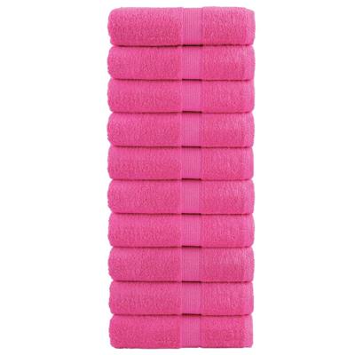 VidaXL Premium washandjes solund 10 stuks roze 30x30 cm 600 g/m²