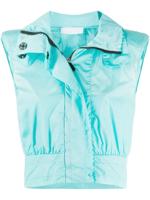 No Ka' Oi cropped hooded gilet - Blue - thumbnail