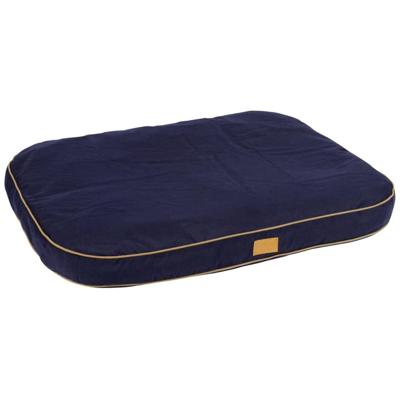 Kussen - KERBL - Jerome - 60 x 40 x 6 cm - Donkerblauw en cognac