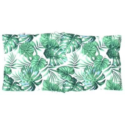 Stoelkussens 2 st lage rug bladpatroon oxford stof