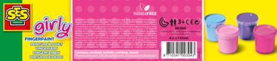 SES Creative vingerverf Girly 145 ml 4 kleuren SES Creative vingerverf Girly 145 ml 4 kleuren