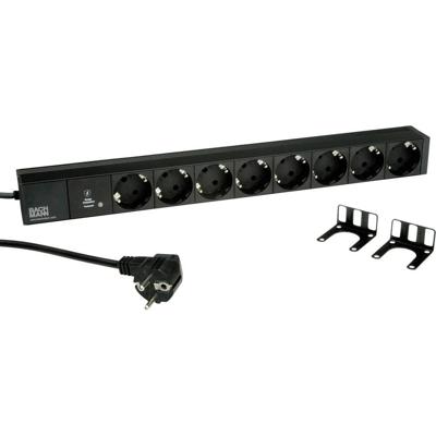 Bachmann 800.3936 Stekkerdoos 19 inch Zwart Randaarde stekker 1 stuk(s)