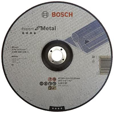 Bosch Accessoires Doorslijpschijf gebogen Expert for Metal A 30 S BF, 230 mm, 22,23 mm, 3,0 mm - 1 stuks - 2608600226 Bosch Accessoires Doorslijpschijf gebogen Expert for Metal A 30 S BF, 230 mm, 22,23 mm, 3,0 mm - 1 stuks - 2608600226