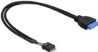 Delock 83791 Kabel USB 3.0 pin header female > USB 2.0 pin header male 45cm - thumbnail