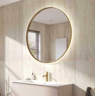 Ben Mimas ronde spiegel met LED verlichting en anti-condens Ø100cm mat goud