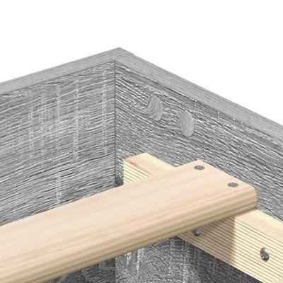 Bedframe zonder matras 150x200 cm spaanplaat grijs Sonoma