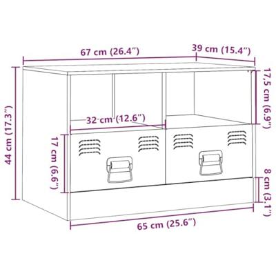 Tv-meubel 67x39x44 cm staal roze Tv-meubel 67x39x44 cm staal roze