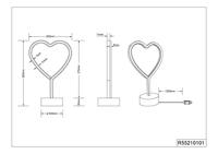 Trio TafellampHeart met roze licht - R55210101 - thumbnail