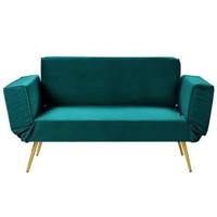 Beliani - SAARELA - Slaapbank - Smaragdgroen - Fluweel - thumbnail