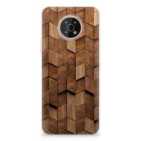 Bumper Hoesje voor Nokia G50 Wooden Cubes - thumbnail