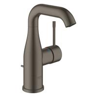 GROHE Essence New Wastafelkraan Opbouw - uitloop 11.4cm - M-size - hoge draaibare uitloop - waste - EcoJoy - brushed hard graphite 23462al1 - thumbnail