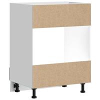 Ovenkast "Porto" bewerkt hout wit - thumbnail