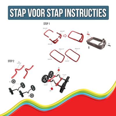 Clics Spaghetteez wiggly roadsters flexibele bouwstaafjes, 46dlg.