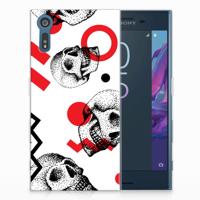 Silicone Back Case Sony Xperia XZs | XZ Skull Red - thumbnail