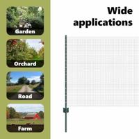 VidaXL Hek met paal groen 1 x 25 m staal - thumbnail