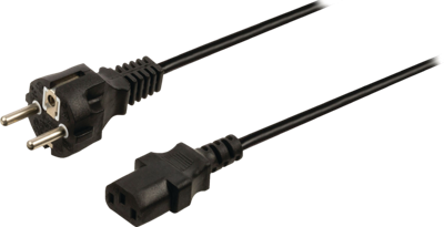 Voedingskabel | Schuko Male - IEC-320-C13 | 5,0 m | Zwart