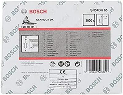D-kopstripnagel SN34DK 65, 2,8 mm, 65 mm, blank, glad 3000 stuk(s) Bosch Accessories 2608200001 Afm. (l x b) 65 mm x 2.8 mm
