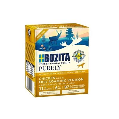 BOZITA Purely Paté Duoprotein Chicken and venison - natvoer voor honden - 370g
