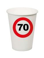 Bekers Verkeersbord 70 Jaar - 8 Stuks - thumbnail