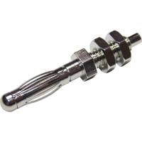 TRU COMPONENTS TC-R8-B2H Banaanstekker Stekker, recht Stift-Ø: 4 mm Zilver 1 stuk(s) - thumbnail