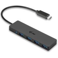 USB-C HUB I-TEC met 4 USB 3.0-poorten met geïntegreerde kabel 20 cm - thumbnail