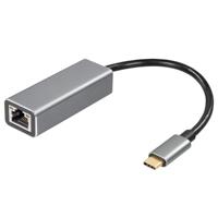 Maxtrack USB-C / RJ45-koppeling Netwerk Adapter [1x USB-C stekker - 1x RJ45-bus] 10 cm Zwart, Zilver (mat) - thumbnail