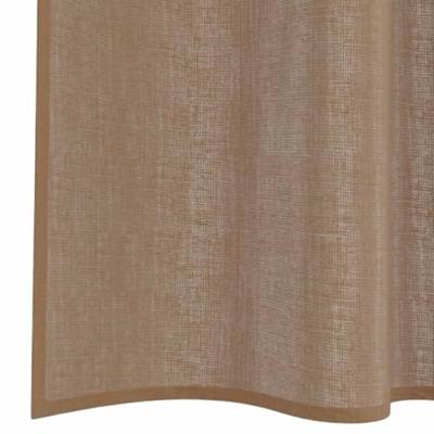 VidaXL Gordijnen voile met roedezakken 2 st lichtbruin