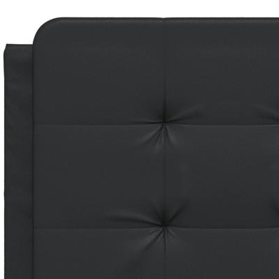 Bed met matras kunstleer zwart 120x200 cm - thumbnail