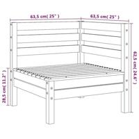 Tuinhoekbanken 2 st massief grenenhout honingbruin - thumbnail