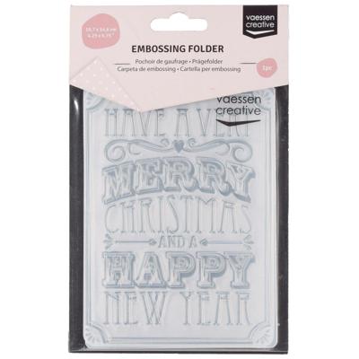 Vaessen Creative • embossing folder christmas verse