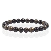 Natuursteen Armband met 8mm Kralen Memphis - Gold Obsidian - thumbnail