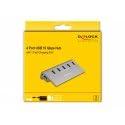 DeLOCK USB-hub 10 Gbps met 4 USB-A + 1 Quick Charge poort