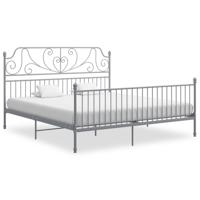 Bedframe metaal grijs 180x200 cm - thumbnail