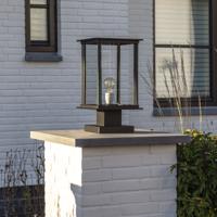 Buitenlamp sokkellamp zwart Capital 1 - thumbnail
