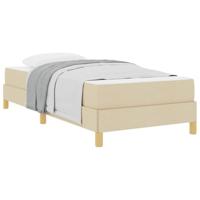 Boxspring bed Crème en bruin 100 x 200 cm - thumbnail
