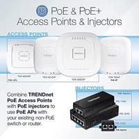 TRENDnet Gigabit Power over Ethernet Plus (PoE+) Injector, converteert niet-PoE Gigabit naar PoE+ of PoE Gigabit, netwerkafstanden tot 100 M (328 ft), TPE-115GI - thumbnail