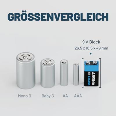 Absina 9V batterij (blok) Alkaline 580 mAh 9 V 4 stuk(s)