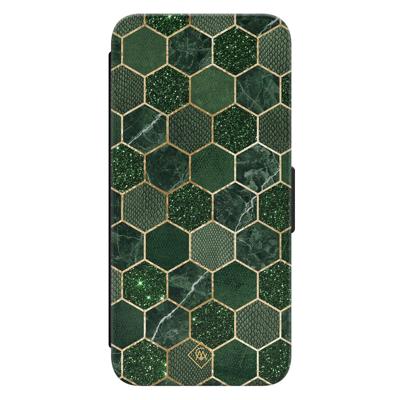 Samsung Galaxy S24 flipcase - Green cubes