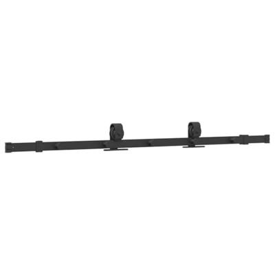 VidaXL Doos met onderdelen voor schuifdeur 152,5 cm staal zwart VidaXL Doos met onderdelen voor schuifdeur 152,5 cm staal zwart