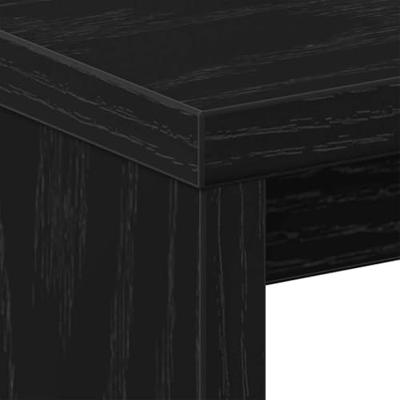 Nachtkastje Zwart eiken 40 x 30 x 40 cm Bewerkt hout - thumbnail