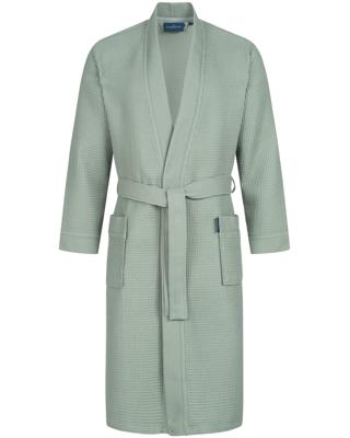 Morgenstern Morgenstern badjas Luca wafelstof Kimono 120cm Olijf S