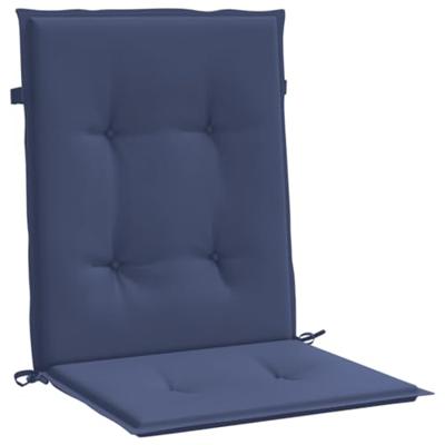 VidaXL Stoelkussens 4 st lage rug stof marineblauw