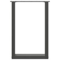 Eettafelpoten 2 st U-vormig 50x(72-73) cm staal antraciet - thumbnail