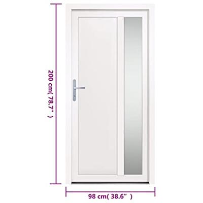 Voordeur 98x200 cm PVC wit - thumbnail