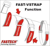 FASTECH® 906-810-Bag Klittenband Met riem Haak- en lusdeel (l x b) 810 mm x 50 mm Zwart, Rood 2 stuk(s) - thumbnail