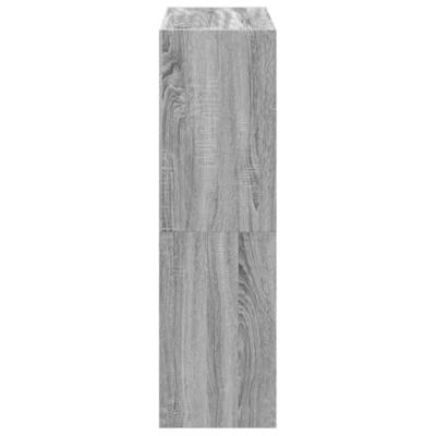 Boekenkast 102x32x108 cm bewerkt hout grijs sonoma eikenkleurig