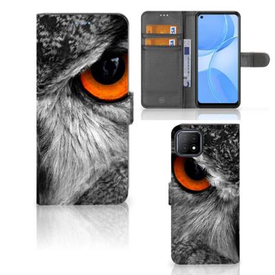 OPPO A73 5G | Telefoonhoesje | Met pasjeshouder | Uil OPPO A73 5G | Telefoonhoesje | Met pasjeshouder | Uil